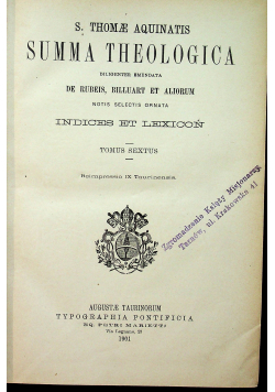 Summa Theologica 1901 r