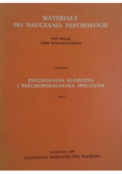 Materiały do nauczania psychologii Tom I
