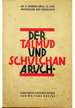 Der Talmud und schulchan aruch 1934 r.