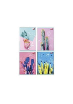 Zeszyt A5 Unipap 60 kartek w linie Kolekcja Cacti 10 sztuk