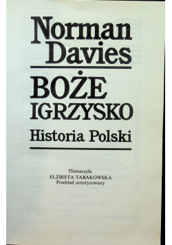 Boże Igrzysko Historia Polski tom II od 1975r