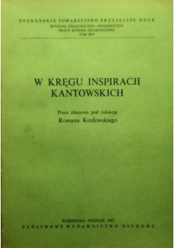 W kręgu inspiracji kantowskich