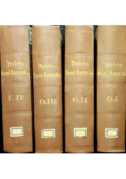 Dzieło Homiliyno kaznodzieyskie niedzielne 4 tomy 1807 r.