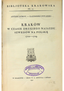 Kraków w czasie drugiego najazdu Szwedów 1932 r.