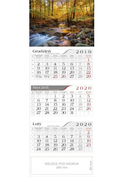 Kalendarz 2020 Trójdzielny Leśny potok CRUX