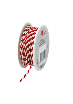 Sznurek 2mx3mm czerwony biały