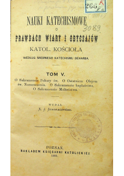 Nauki Katechismowe o Prawdach Wiary i Obyczajów 1889 r.