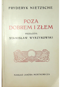 Poza dobrem i złem reprint z 1907 r