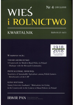 Wieś i Rolnictwo 2018/4 (181)