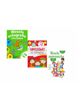 Pakiet Klasa 1-3. Wesoła ortografia. Dyktanda / Łamigłówki dla podstawówki / Wesoła matematyka