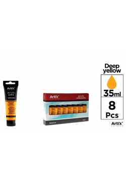 Farba akrylowa ciemnożółta 35ml (8szt)