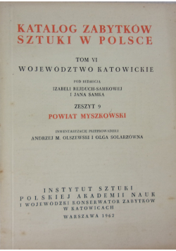 Katalog zabytków sztuki w Polsce Tom VI Zeszyt 9