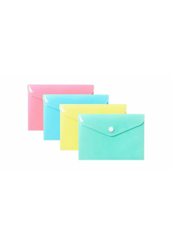 Teczka koperta A6 PP pastel (10szt)