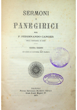 Sermoni e panegirici seconda edizione 1874 r