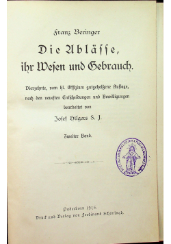 Die Ublasse ihr Wesen und  Bebrauch 1916 r