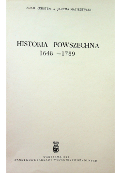 Historia Powszechna 1648 1789