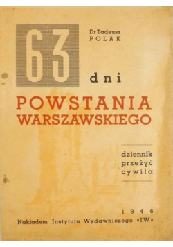 63 dni Powstania Warszawskiego 1946 r