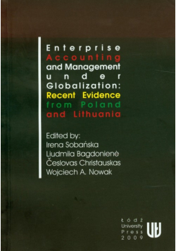 Enterprise accounting and management under globalization: recent evidence from Poland and Lithuania