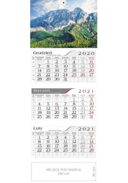 Kalendarz 2021 Trójdzielny Giewont CRUX