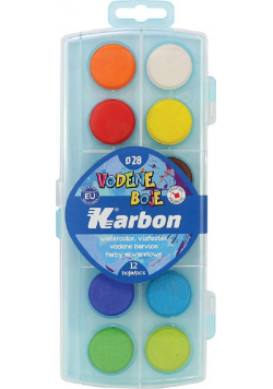 Farba akwarelowa 12 kolorów Karbon
