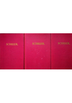 Schiller Dzieła wybrane tom od 1 do 3