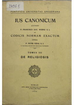 Ius Canonicum 1933 r