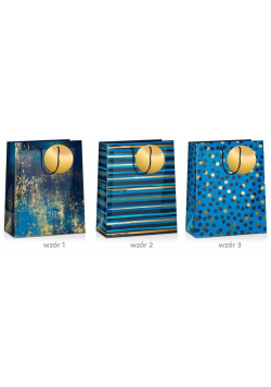 Torba prezentowa Grand Deep Blue 23x18x10cm MIX