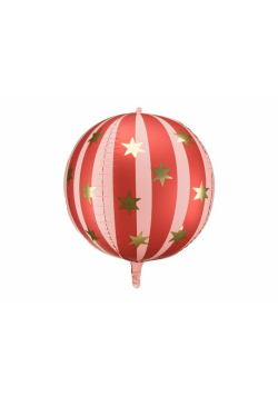 Balon foliowy Piłka w gwiazdki 75cm czerwony