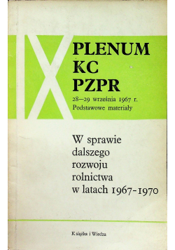 IX Plenum KC PZPR