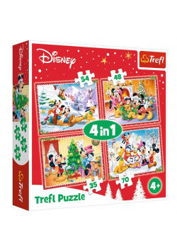 Puzzle 4w1 Świateczny czas TREFL