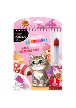 Magiczna wielorazowa kolorowanka wodna P Kot KIDEA