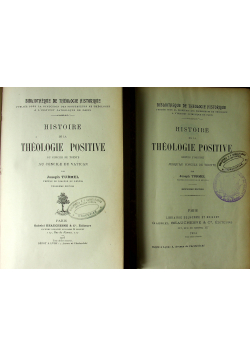 Histoire de la Theologie Positive 2 tomy 1904 r
