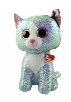 Beanie Boos Whimsy - cekinowy Kot niebieski 42cm