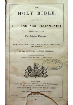 The Holy Bible 1851 r.