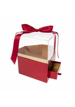 Pudełko Flower Box Diament czerwony ROZETTE