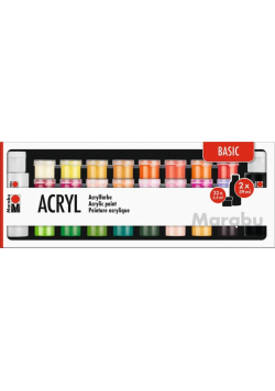 Farby akrylowe Basic 32x3,5ml, 2x59ml
