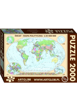 Puzzle 2000 - Mapa polityczna Świat 1:35 000 000