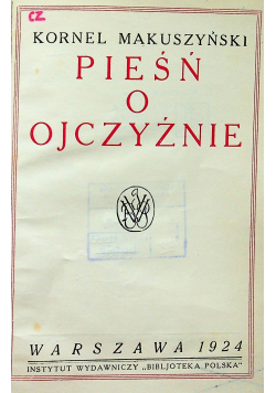 Pieśń o ojczyźnie 1924 r