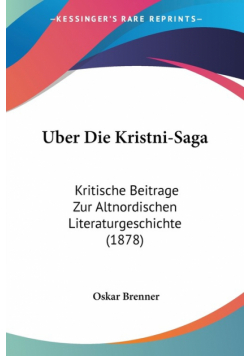 Uber Die Kristni-Saga