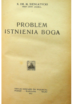 Problem istnienia Boga 1923 r