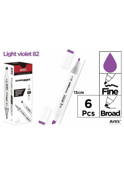 Marker Chromax z 2 końcówk. light violet 82 (6szt)