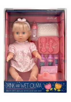 Lalka Olivia pijąca i sikająca 38 cm