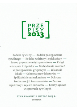Przepisy 2013 Zbiór cywilny