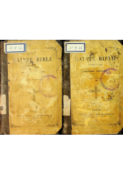 Sainte Bible 2 tome 1845