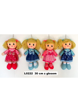 Lalka pluszowa 30cm L0222 1szt.mix