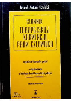 Słownik Europejskiej Konwencja Praw Człowieka