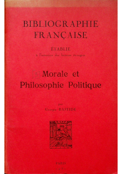 Morale et philosophie Politique