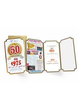 Karnet urodziny 50