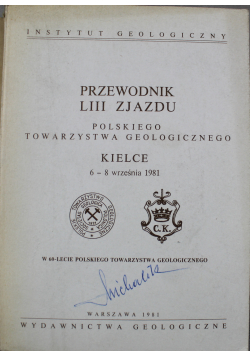 Przewodnik LIII Zjazdu Polskiego Towarzystwa Geologicznego Kielce