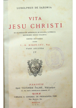 Vita Jesu Christi tom IV 1870 r.